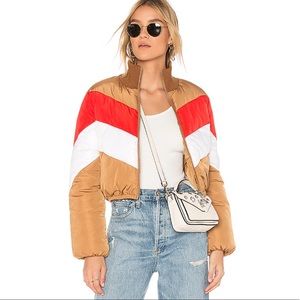 Tularosa Senna Striped Puffer in Vintage Stripe